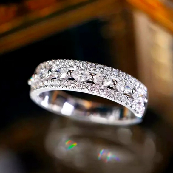 Jewelry - Charm Silver Daily Wear Crystal Ring